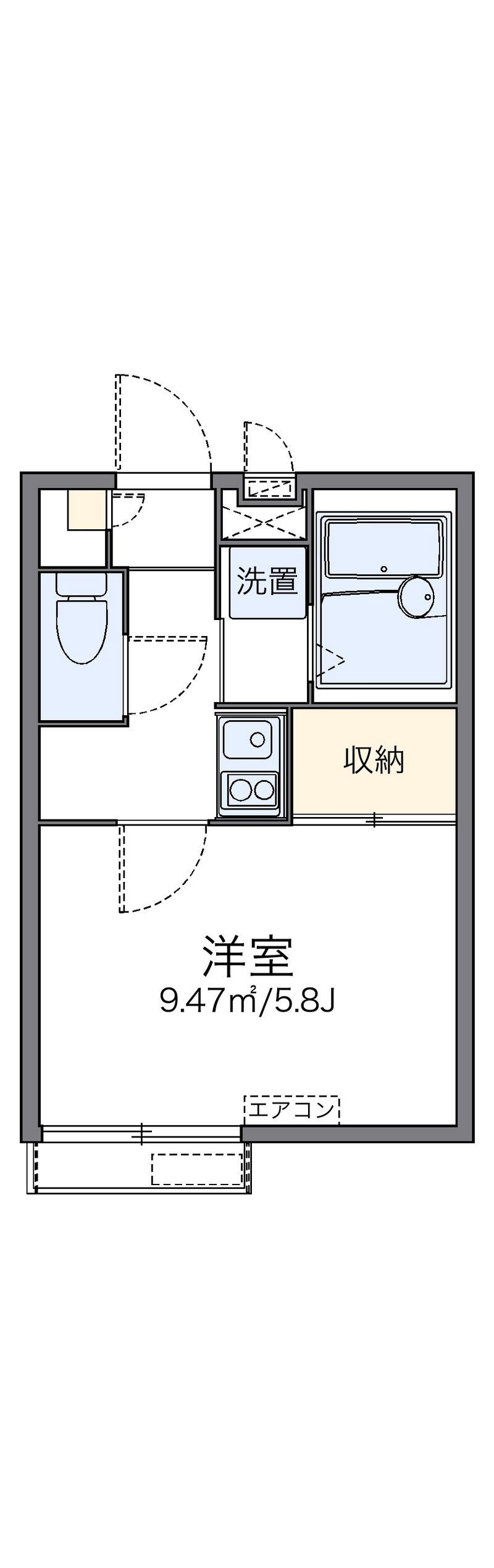 レオパレスベルサリーゼ 間取図