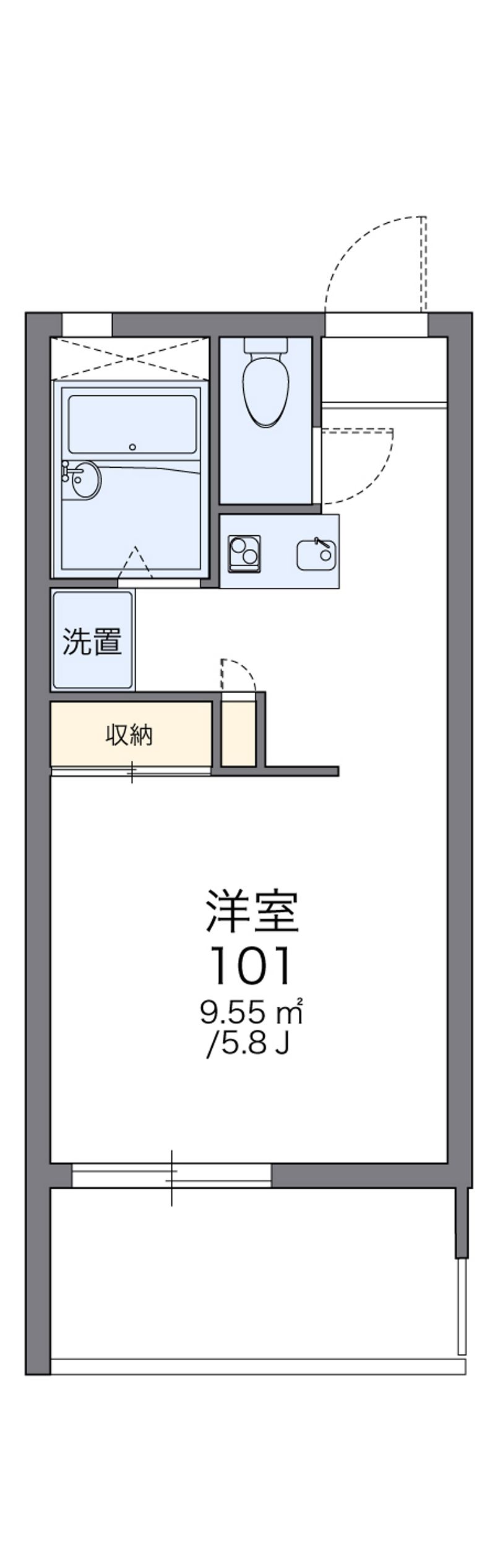 レオパレス住吉四番館 間取図