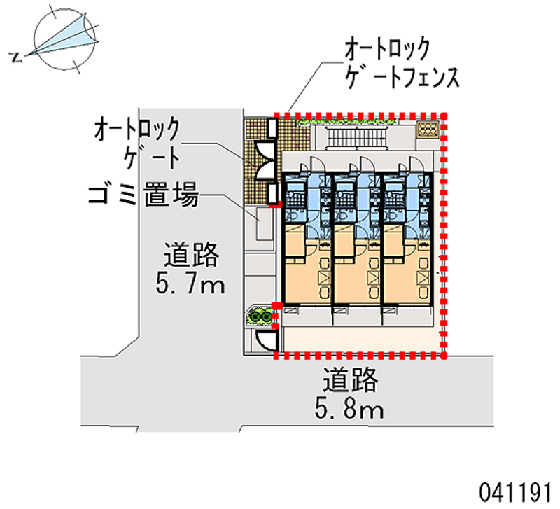 レオパレスサンヴィレッジ１９ 区画図