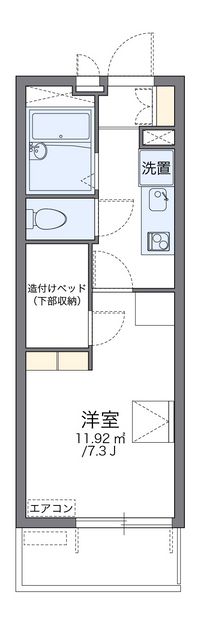 レオパレス道明町 間取り図