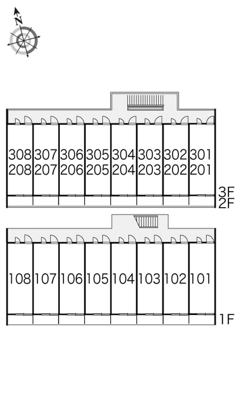 レオパレスＪＲサカイ 間取り配置図