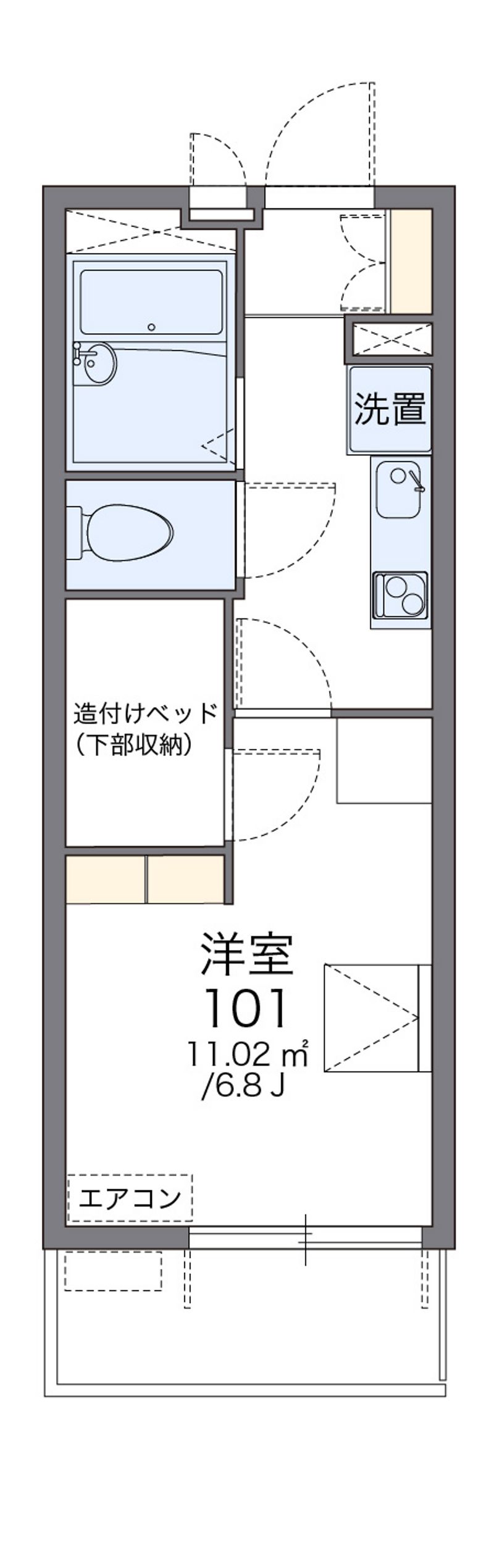 レオパレス萩崎 間取図