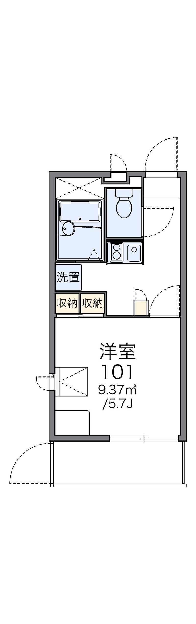 レオパレスフローラ 間取図
