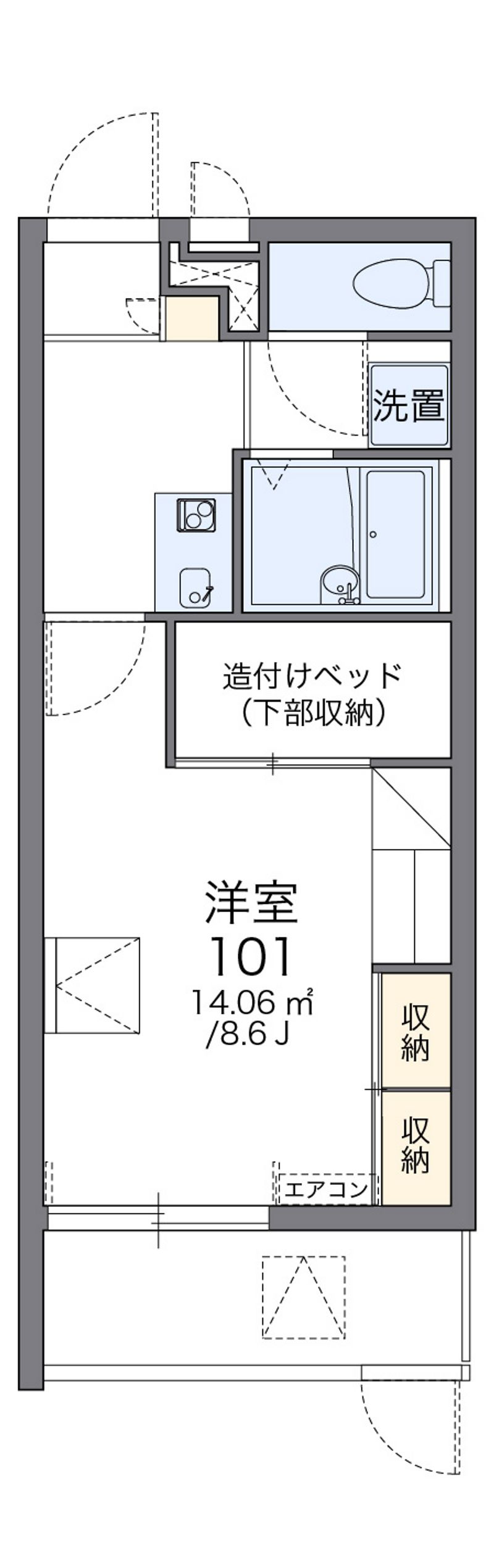 レオパレス堀口 間取図