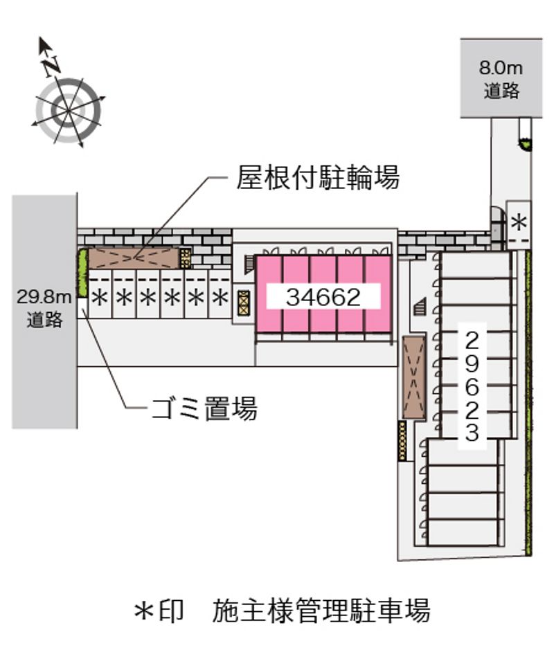 レオパレスドゥジェーム鳴尾 配置図