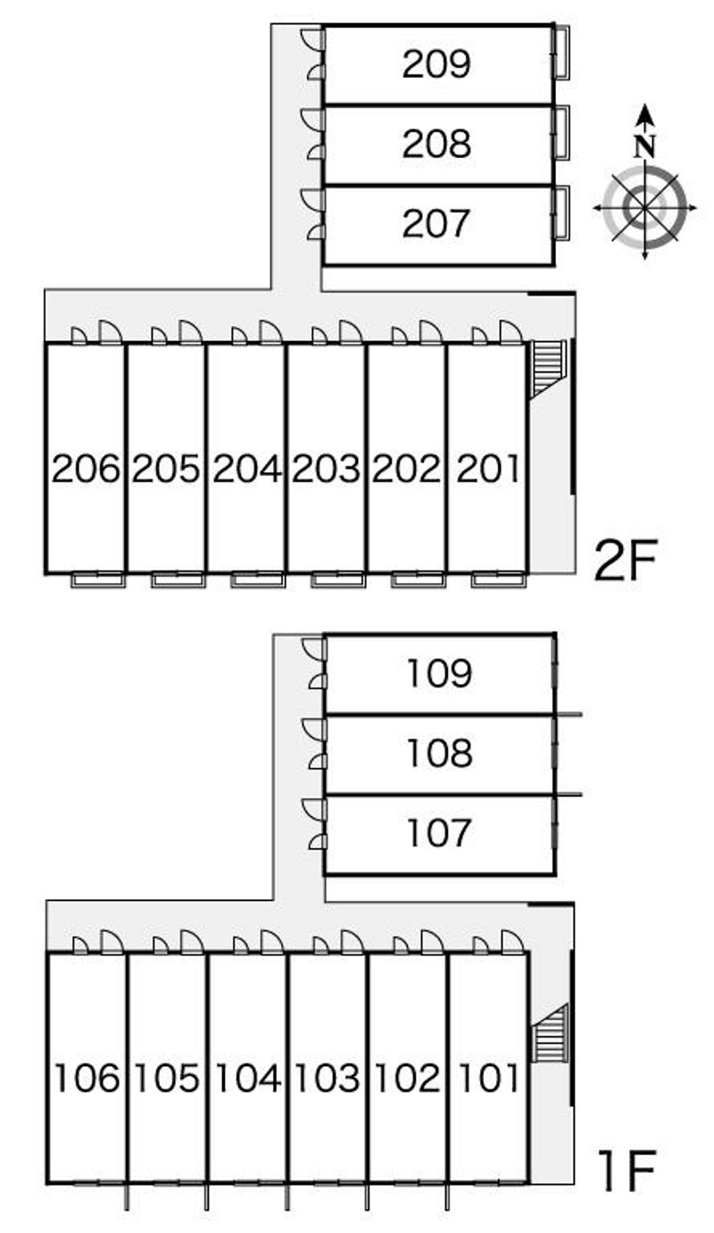 レオパレス霞ヶ関第二 間取配置図