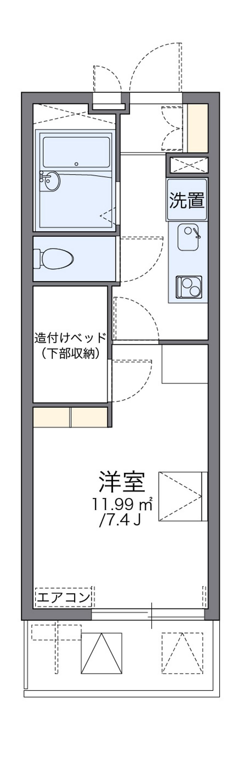レオパレスビハイントロンチーノ 間取図