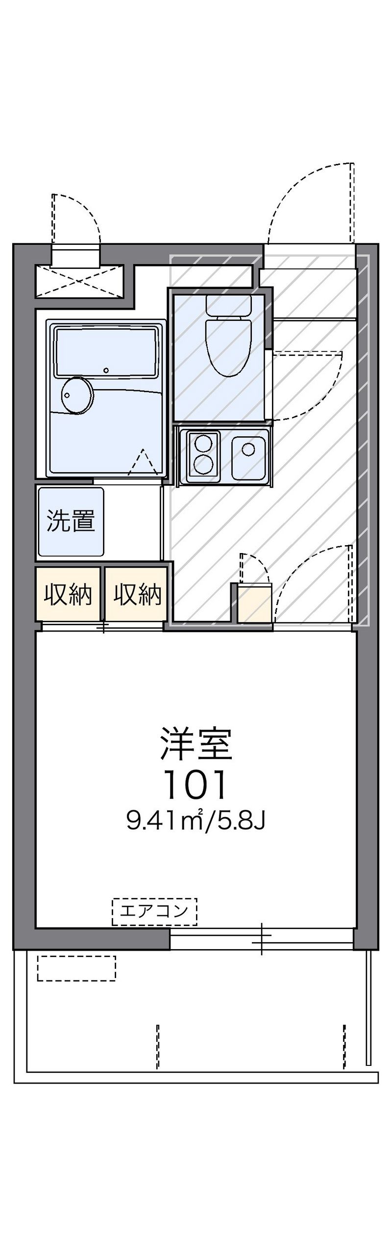 レオパレス楓 間取図
