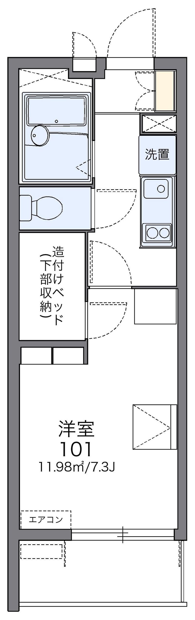 レオパレスヌーヴォグラン富久山 間取図
