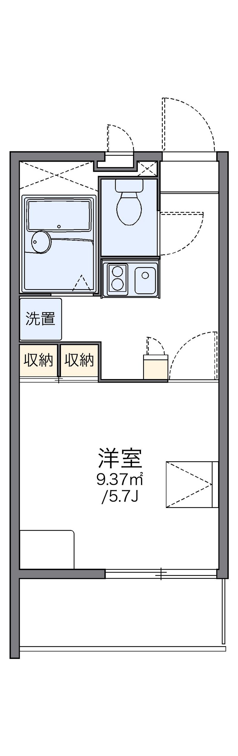 レオパレスコンフォートヒルズ 間取図