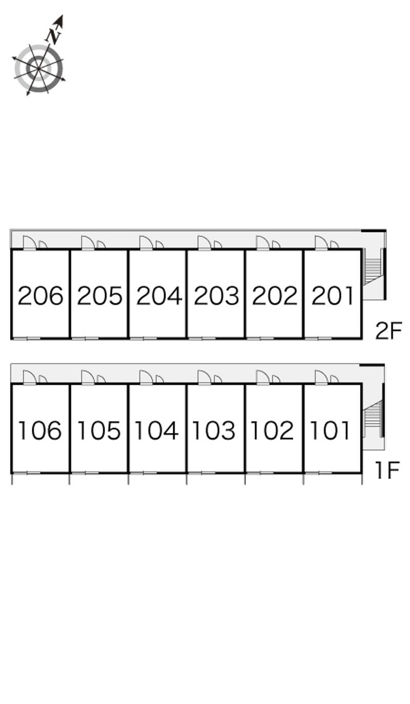 レオパレスメモリアル貞暎 間取配置図