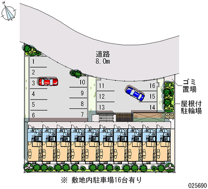 レオパレスサウスヒル深阪 月極駐車場