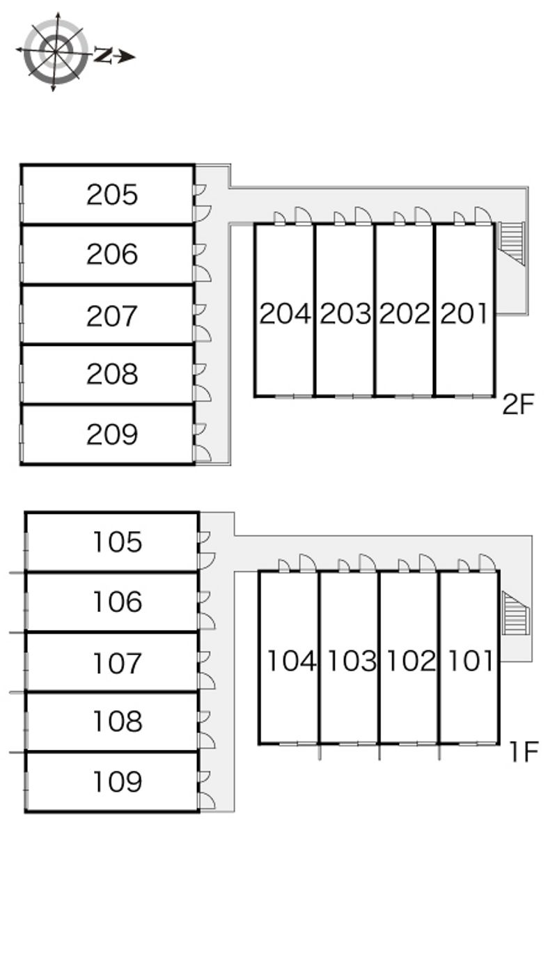 レオパレス浪華Ⅱ 間取配置図