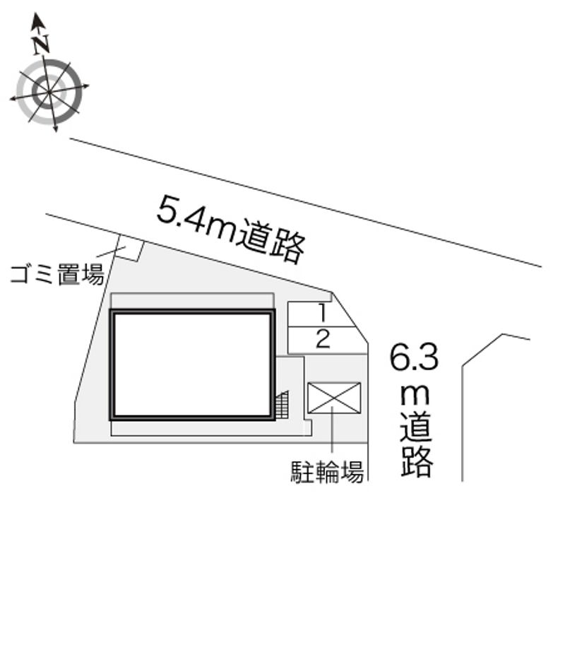 レオパレスアカツキ　イースト 配置図