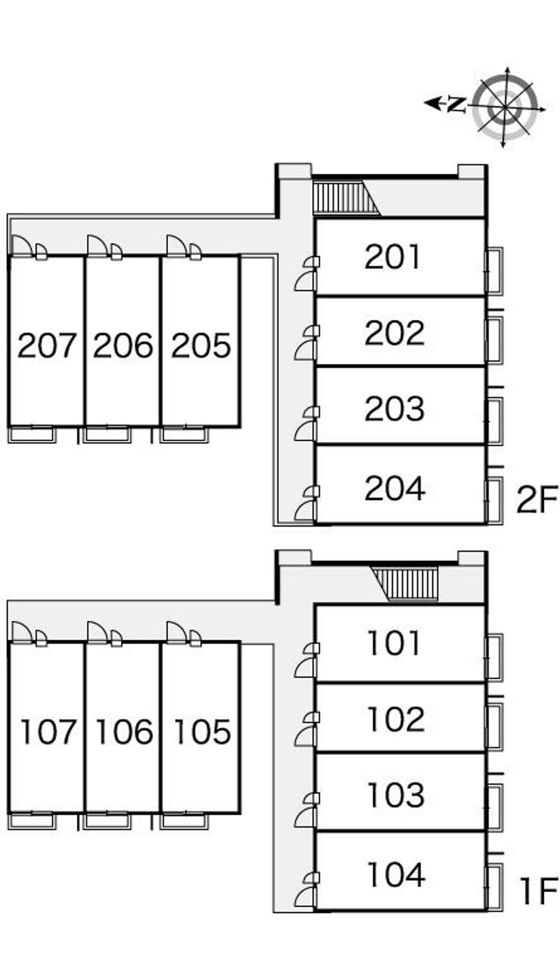レオパレスＷｅｓｔⅡ 間取り配置図