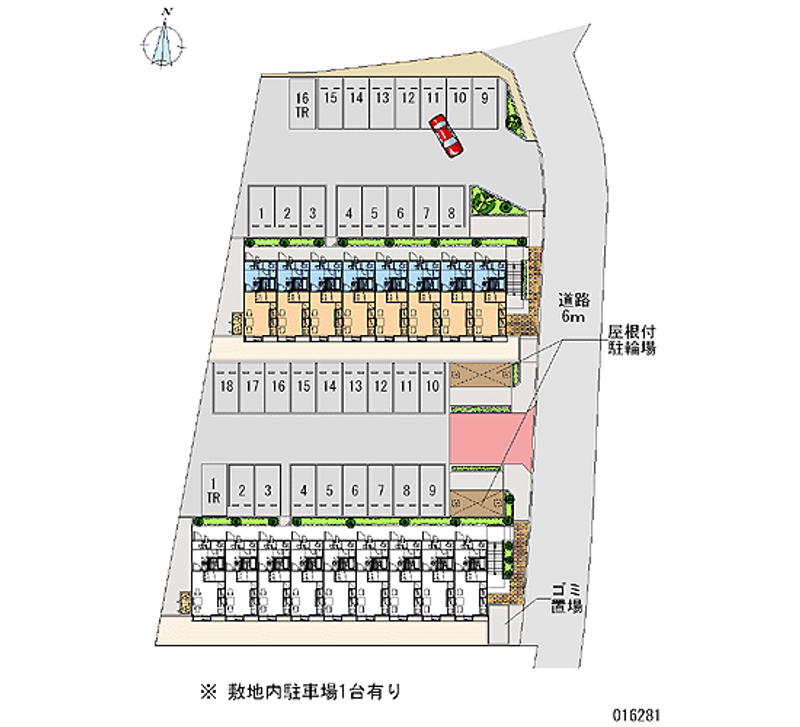 レオパレス若宮北 月極駐車場