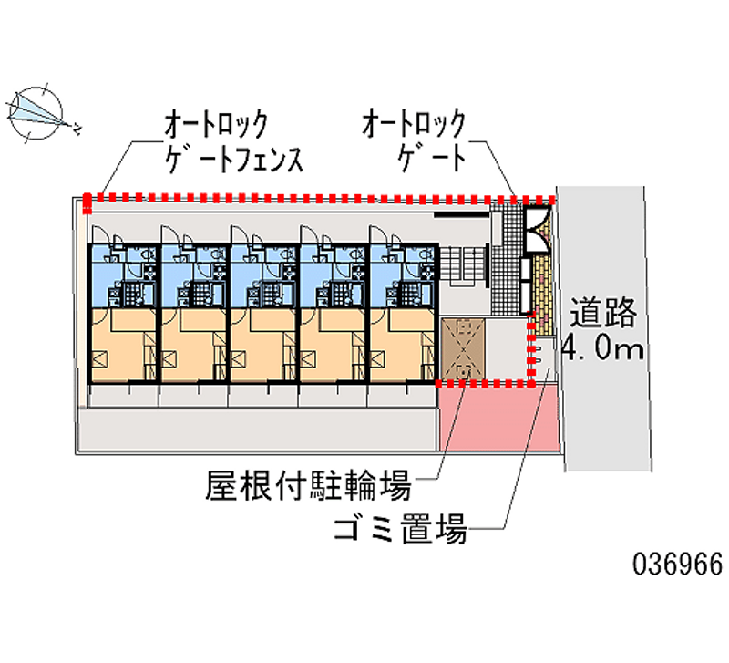 レオパレスベルローズ 区画図