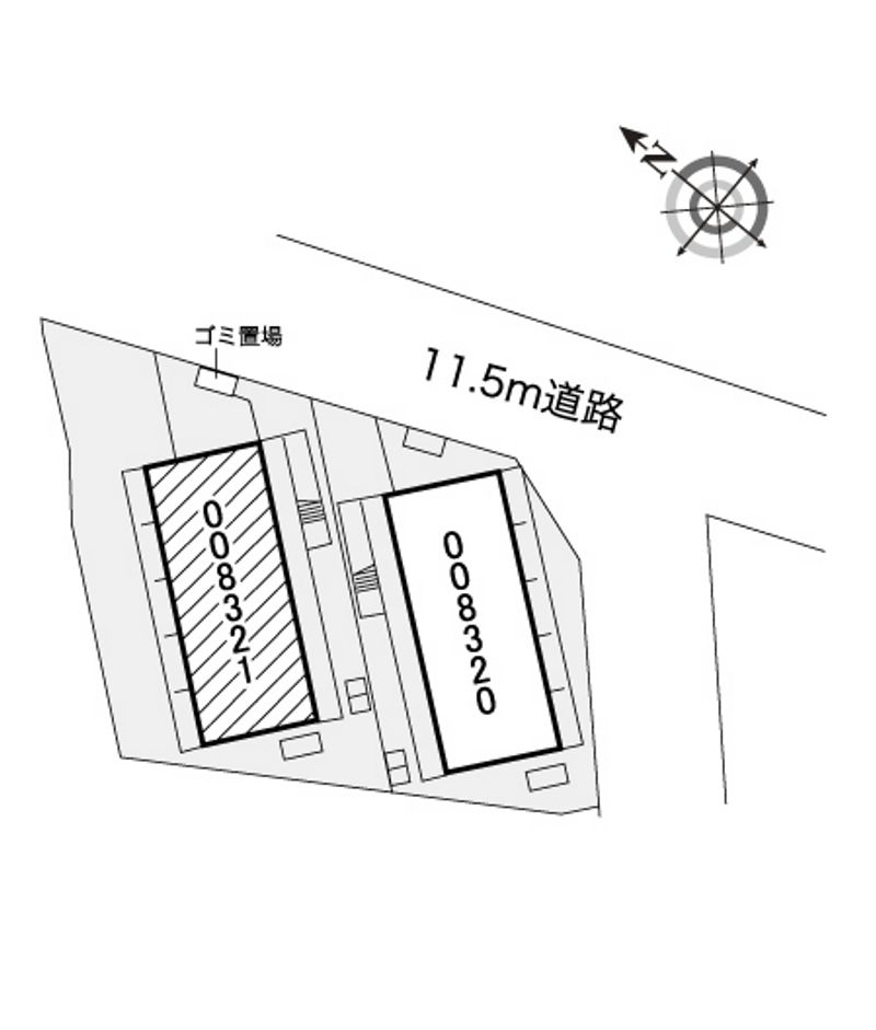 レオパレスＨＩＭＥＪＩ　ＳＡＺＵＣＨＩ２ 配置図