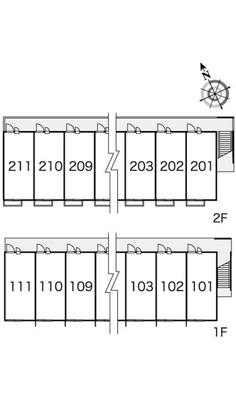 レオパレスナンキハイムⅡ 間取配置図