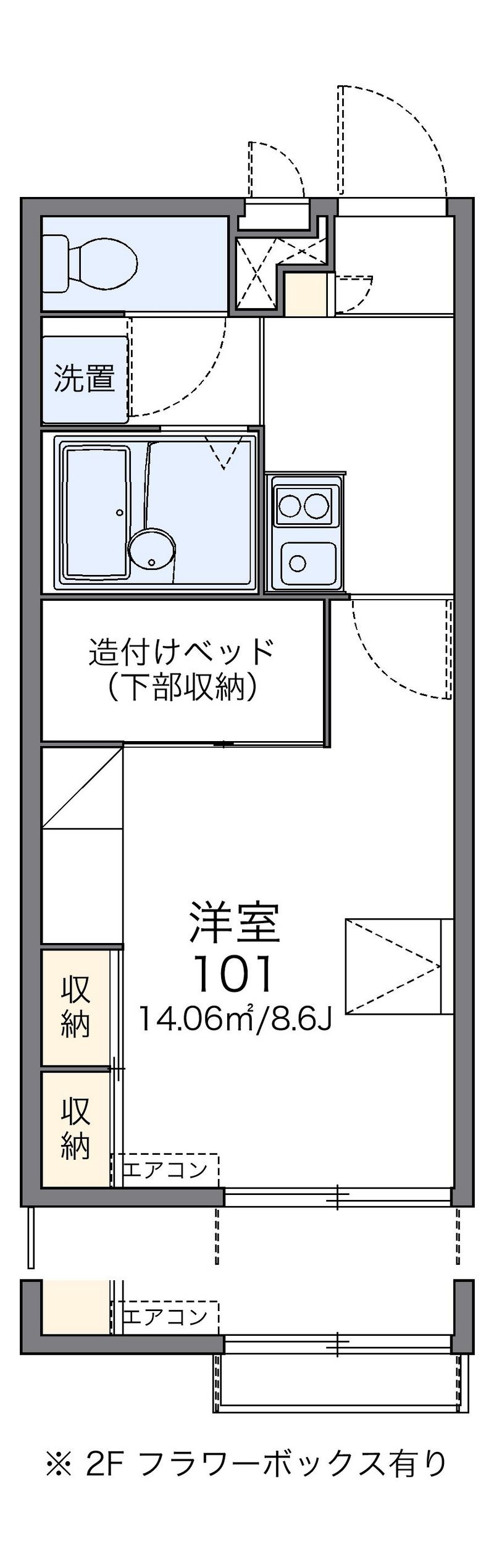 レオパレス星＆ナミ　Ｋ１０ 間取図
