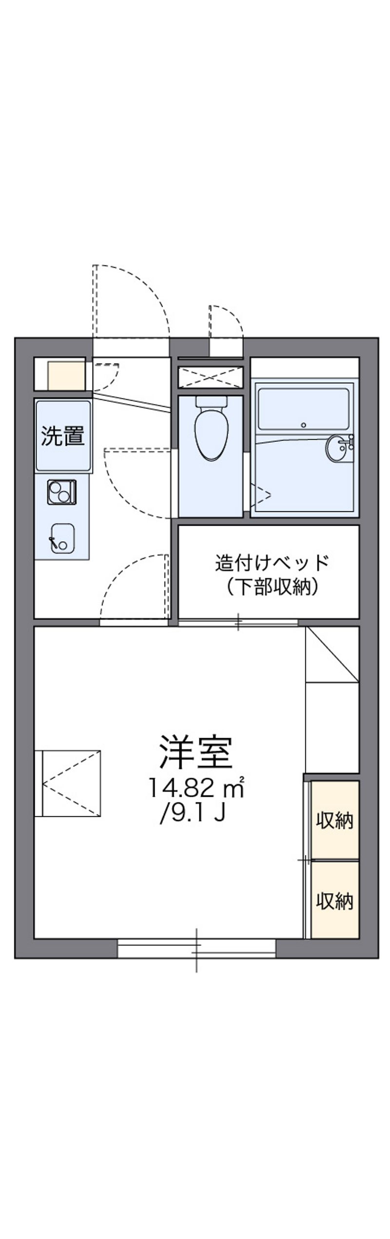レオパレス虹の松原 間取図