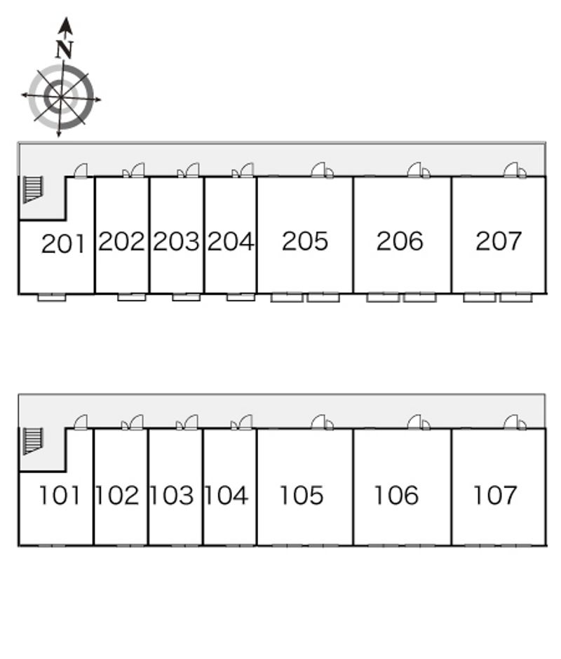 レオパレスベンテュール 間取配置図