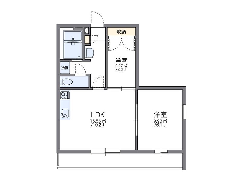 レオパレスカサ・デ・フローレス 間取図