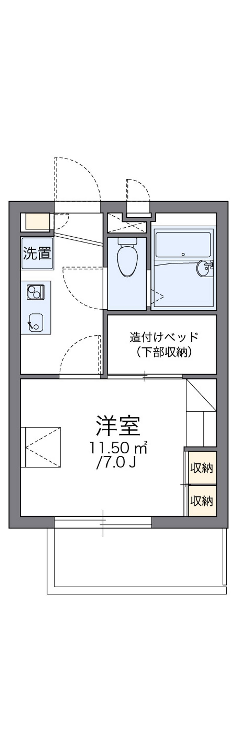 レオパレスだるま 間取図