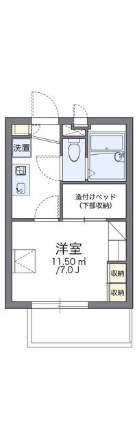 レオパレスだるま 間取り図