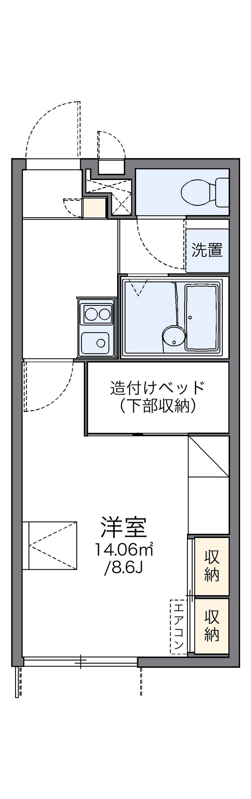 レオパレスユウ 間取図