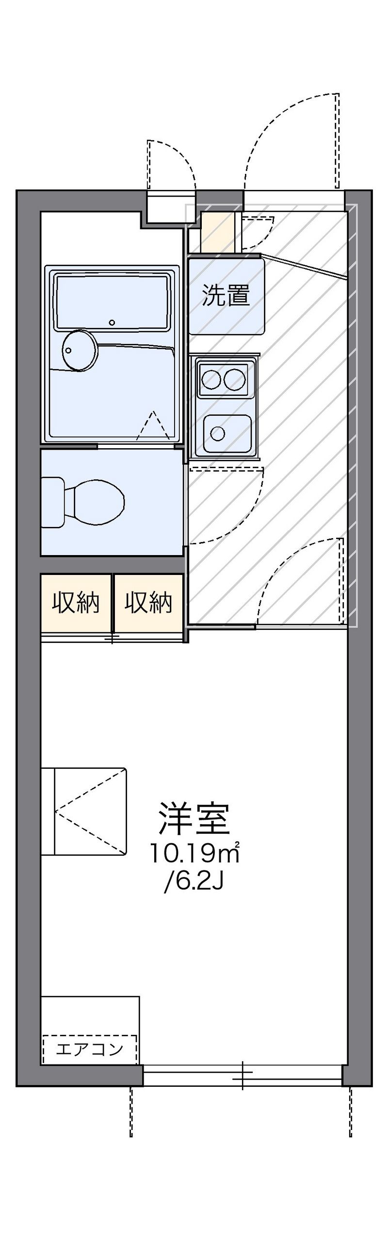 レオパレスユータス　Ⅱ 間取図