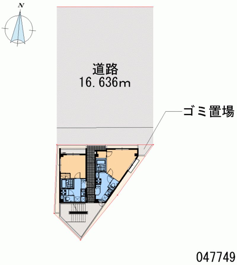 レオパレスファラオ後楽安藤坂 区画図