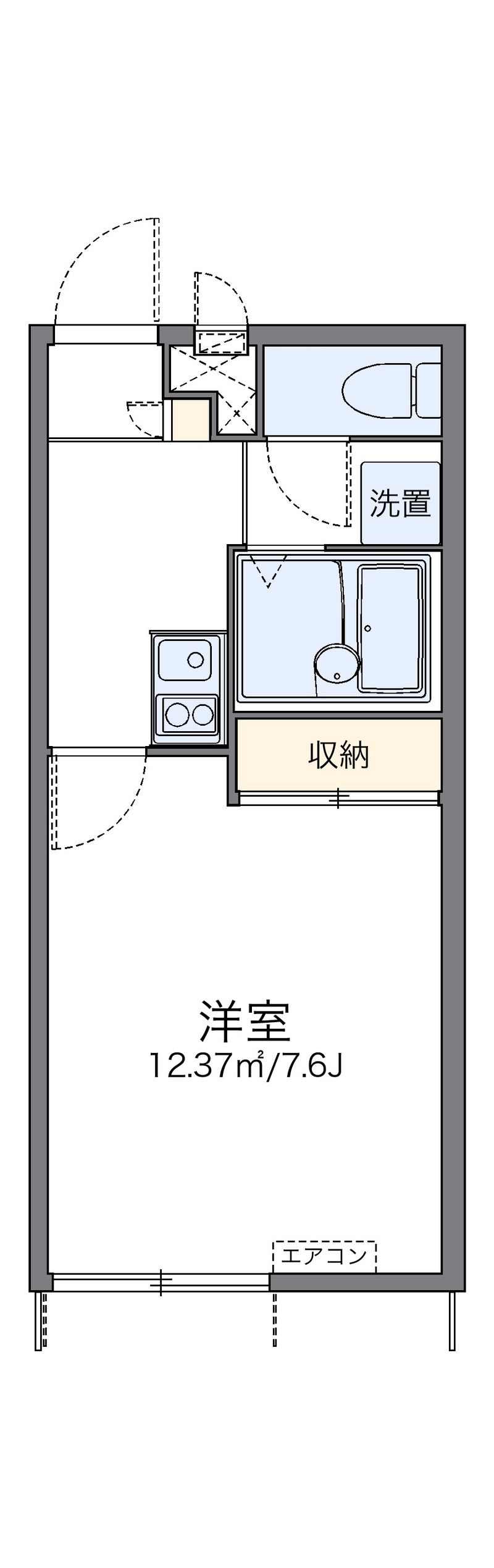 レオパレスプロシード４ 間取図