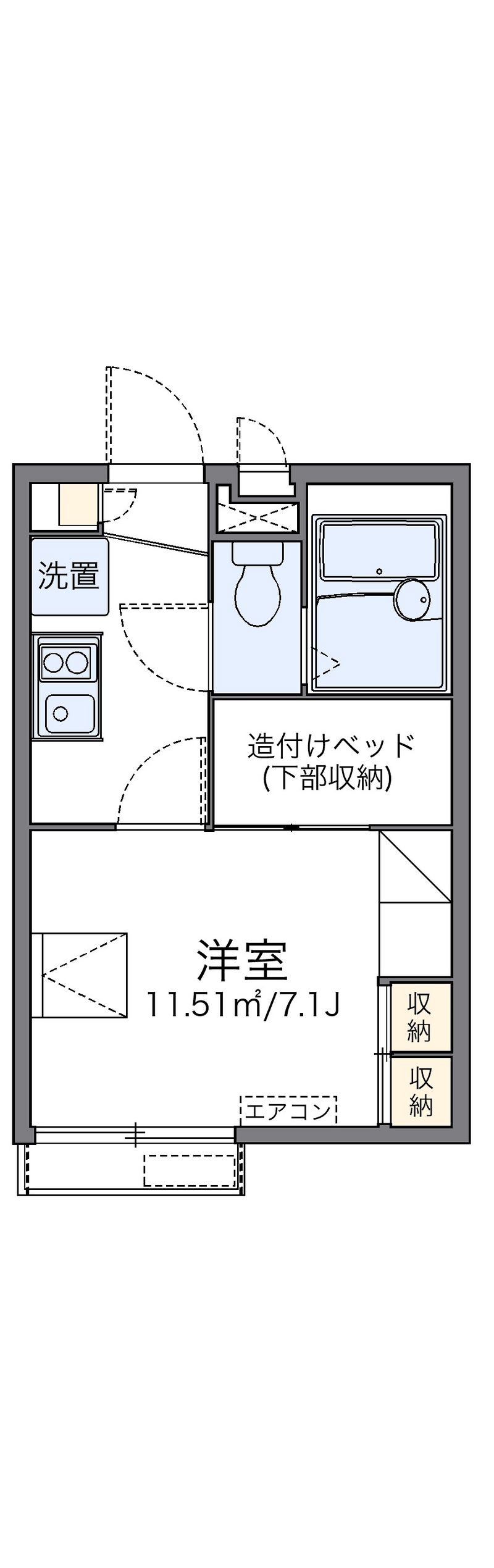 レオパレス戸部下 間取図