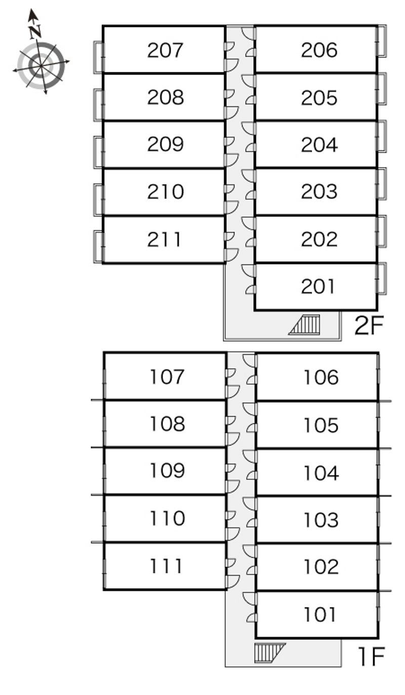 レオパレスシエナ帯山 間取配置図