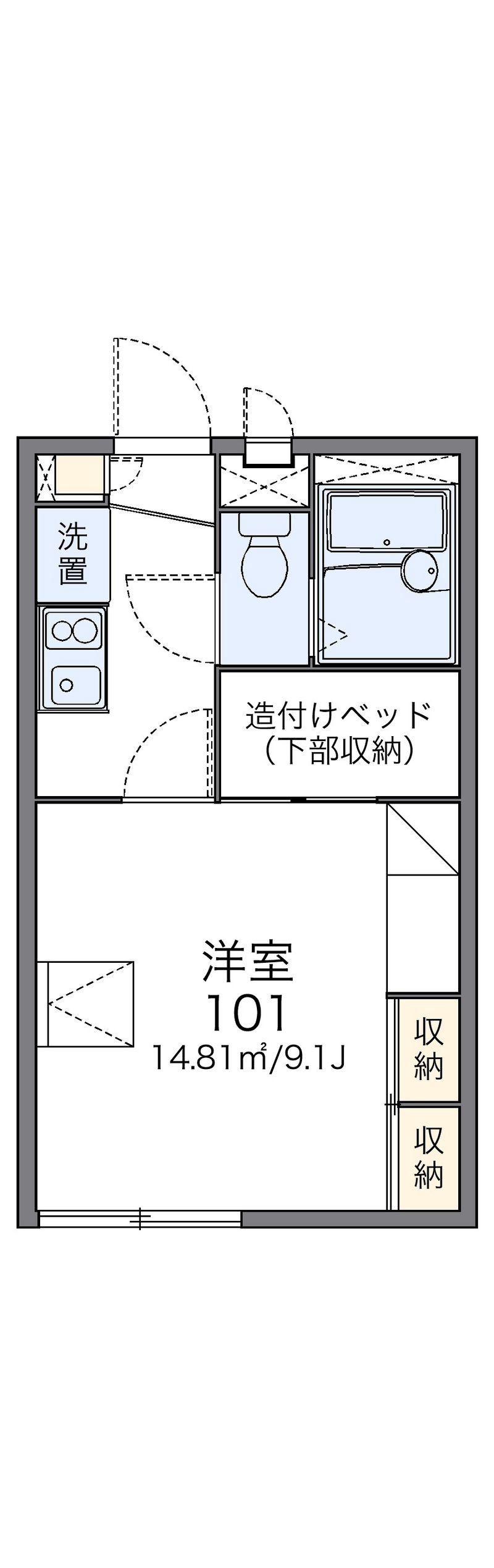 レオパレスルミエール 間取図