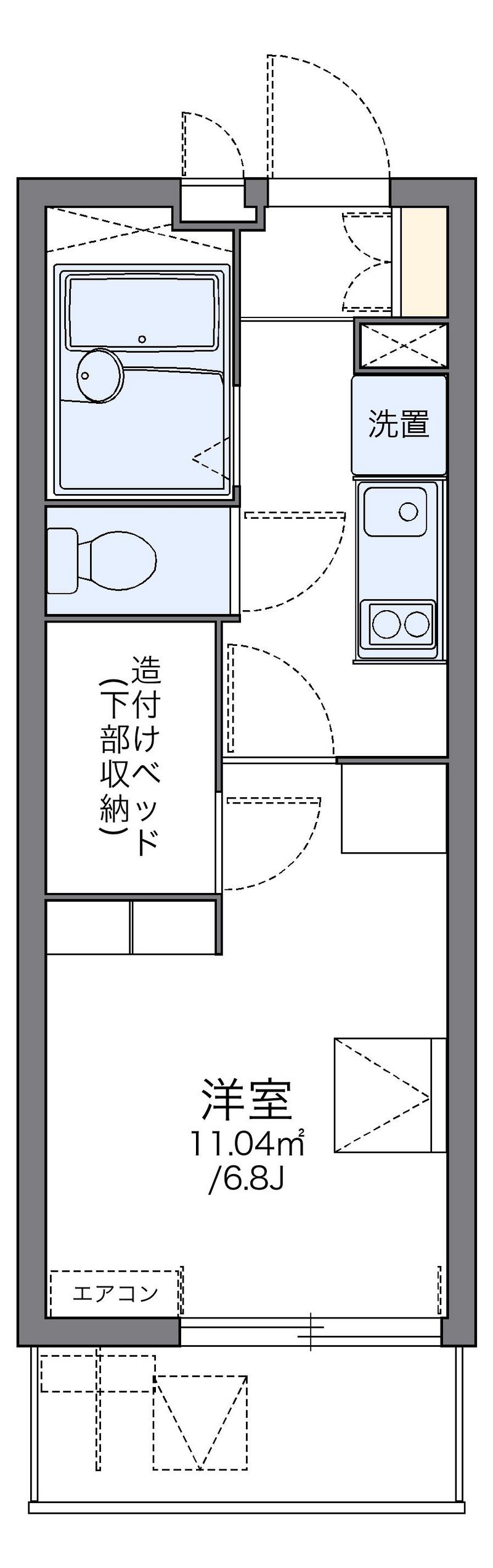 レオパレスクローバー 間取図