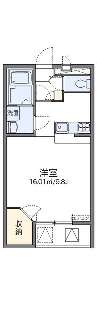 レオパレス天上野Ⅱ 間取り図