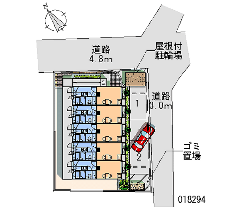 レオパレスＦＵＪＩ 月極駐車場