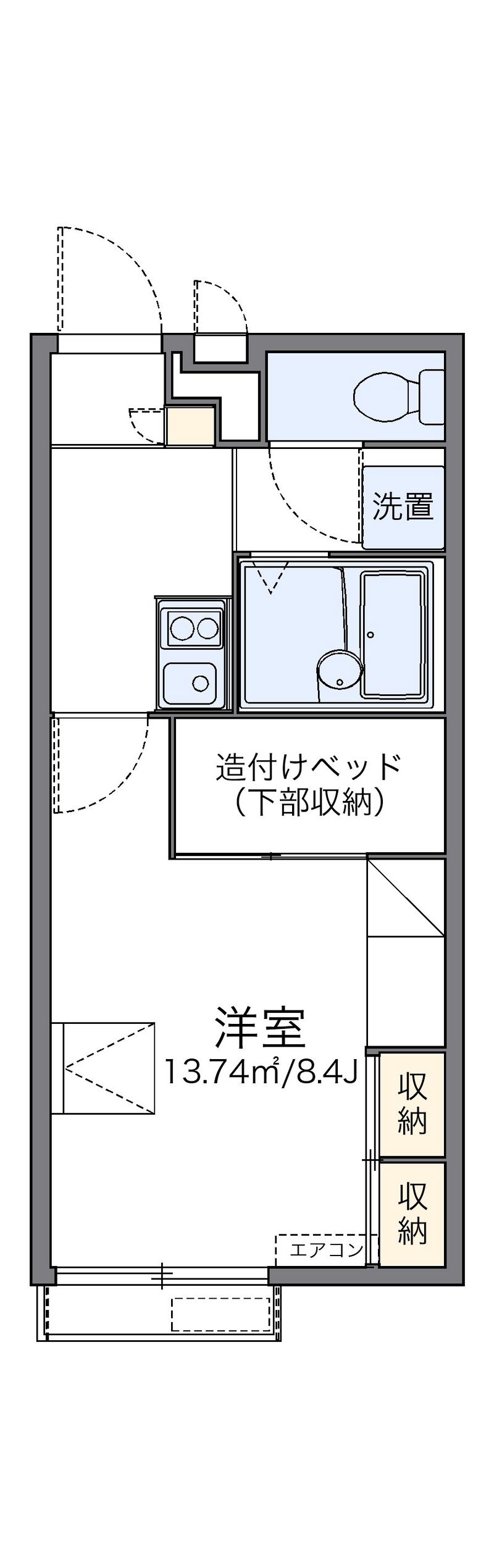 レオパレスパゴダ 間取図