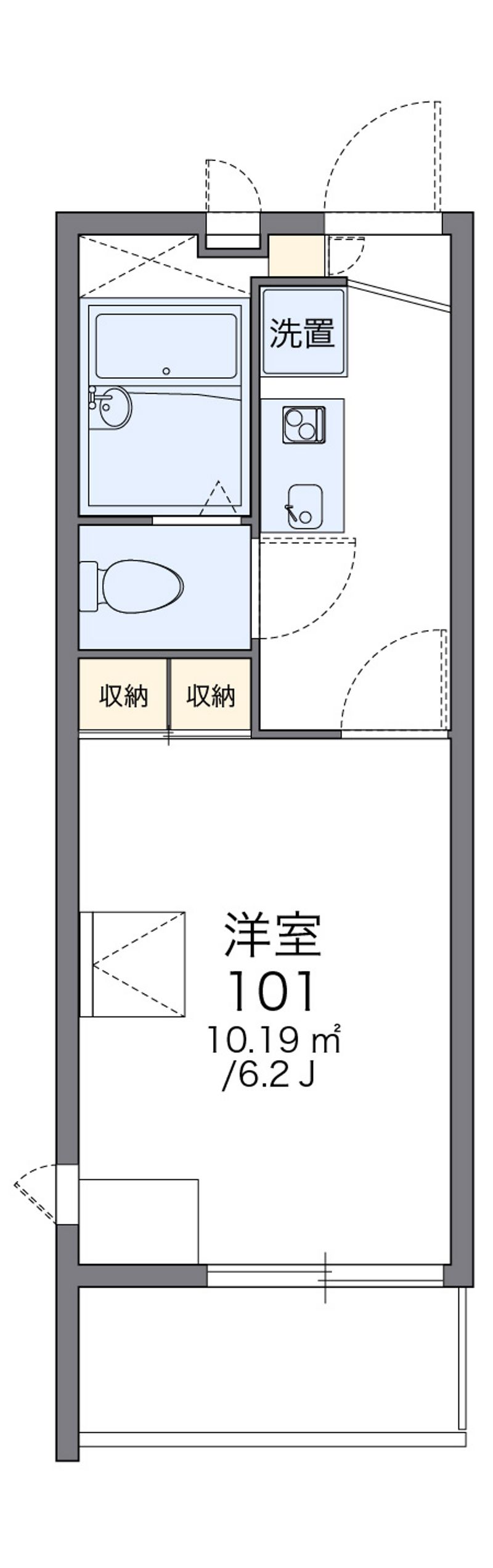 レオパレスフローラル 間取図