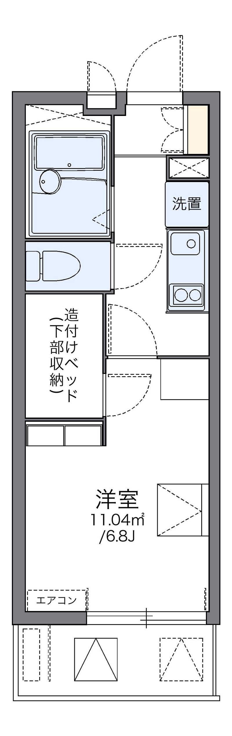 レオパレス生麦駅前 間取図