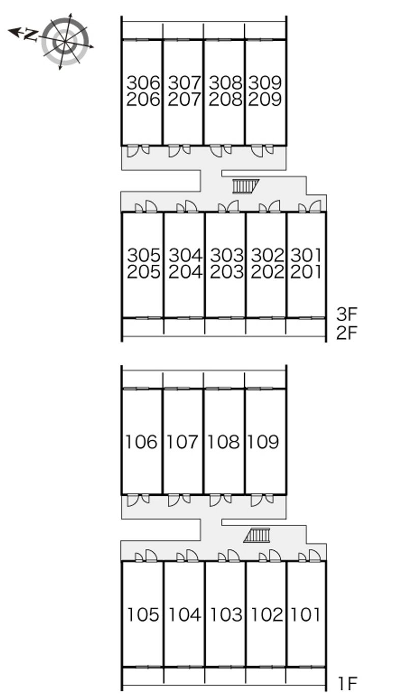レオパレスコンチェルト２００８ 間取配置図