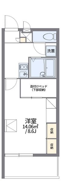 レオパレスエコミックユー 間取り図