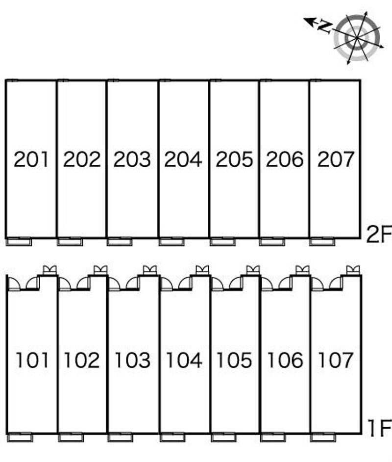 レオパレス稗田前Ⅰ 間取配置図