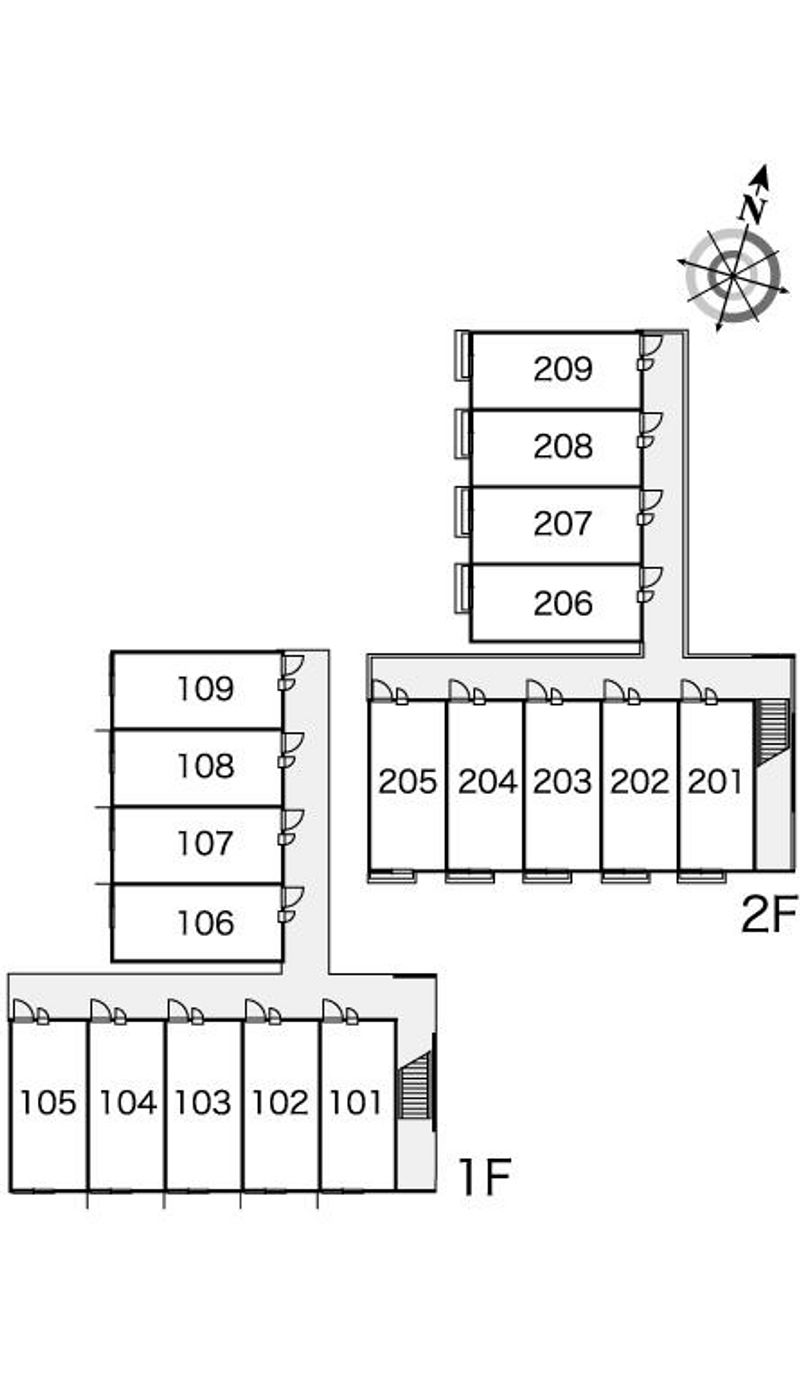レオパレスシャローム 間取配置図