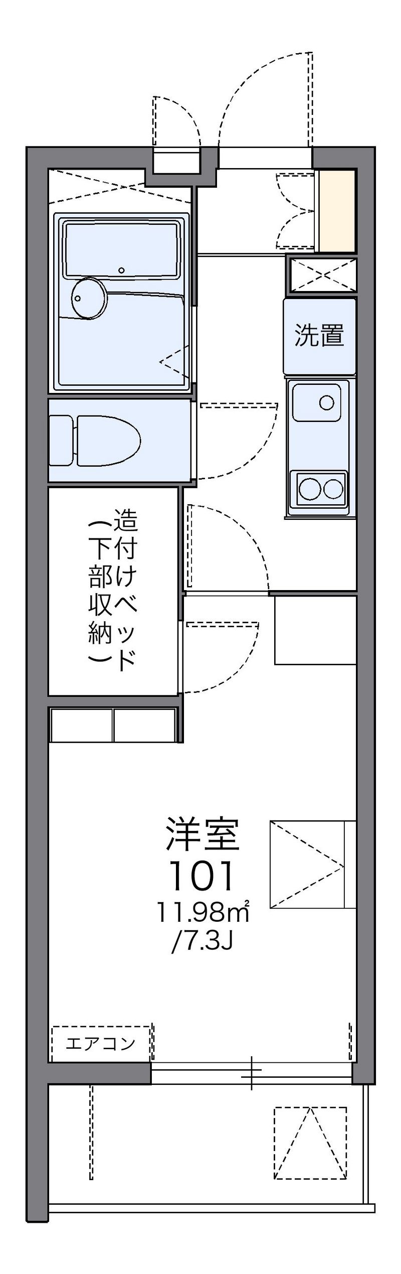 レオパレスモンブラン 間取図