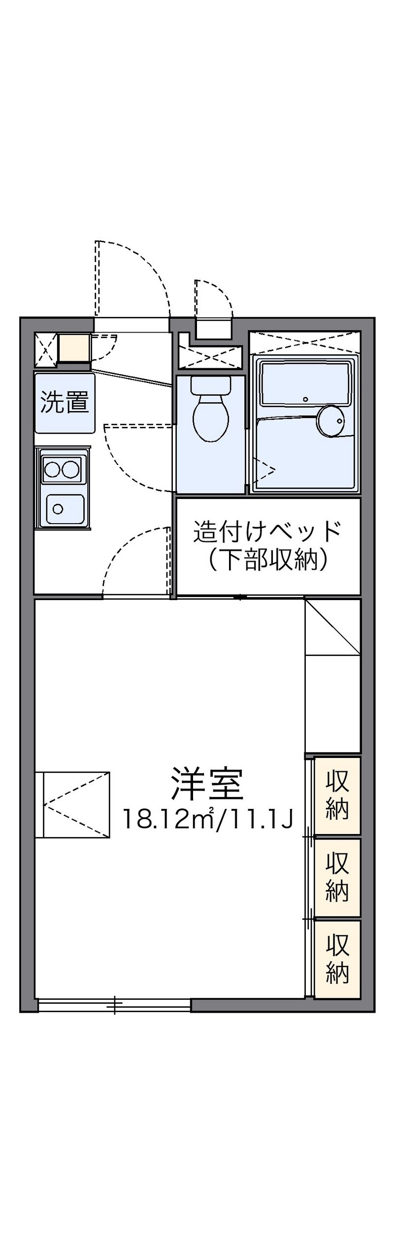 レオパレス道野辺北原 間取図