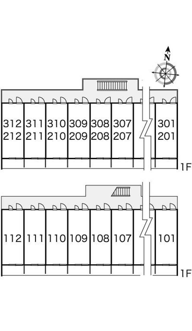 レオパレス三島広小路 間取配置図