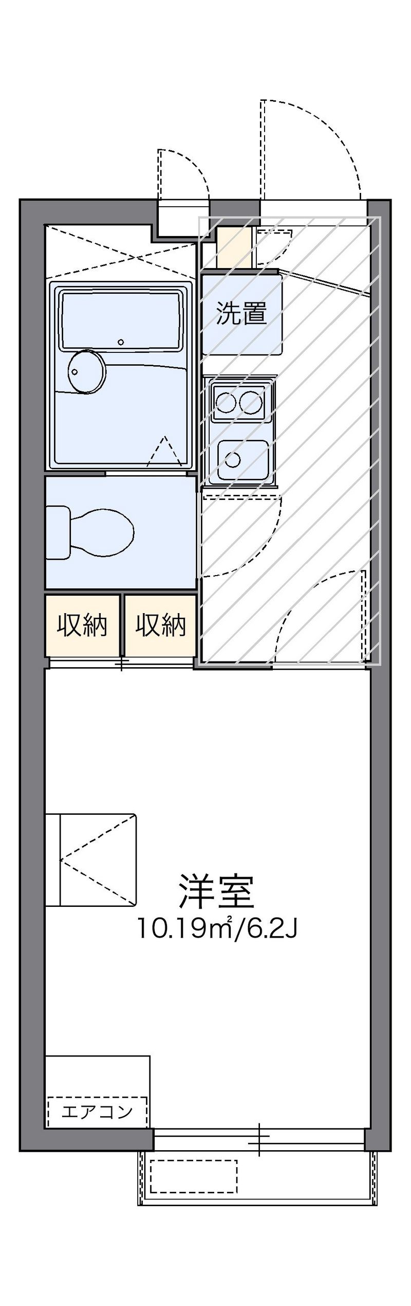 レオパレス翼Ⅵ 間取図
